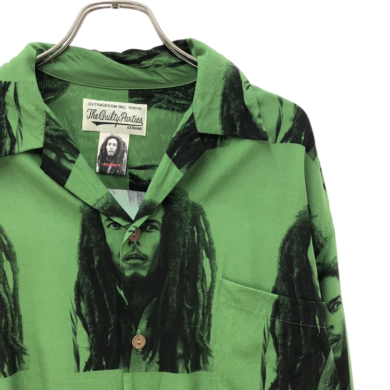 WACKO MARIA / ワコマリア | 2022AW | × BOBMARLEY / HAWAIIAN SHIRT LS / レーヨン 総柄 ハワイアンシャツ | L | メンズ