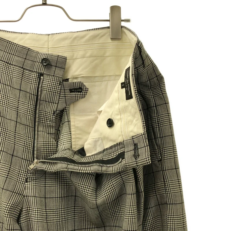 COMME des GARCONS HOMME PLUS / コムデギャルソンオムプリュス | 2021AW | ウール チェック 2タック ワイドテーパードパンツ | S | メンズ