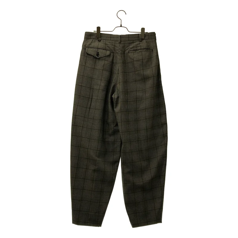COMME des GARCONS HOMME PLUS / コムデギャルソンオムプリュス | 2021AW | ウール チェック 2タック ワイドテーパードパンツ | S | メンズ