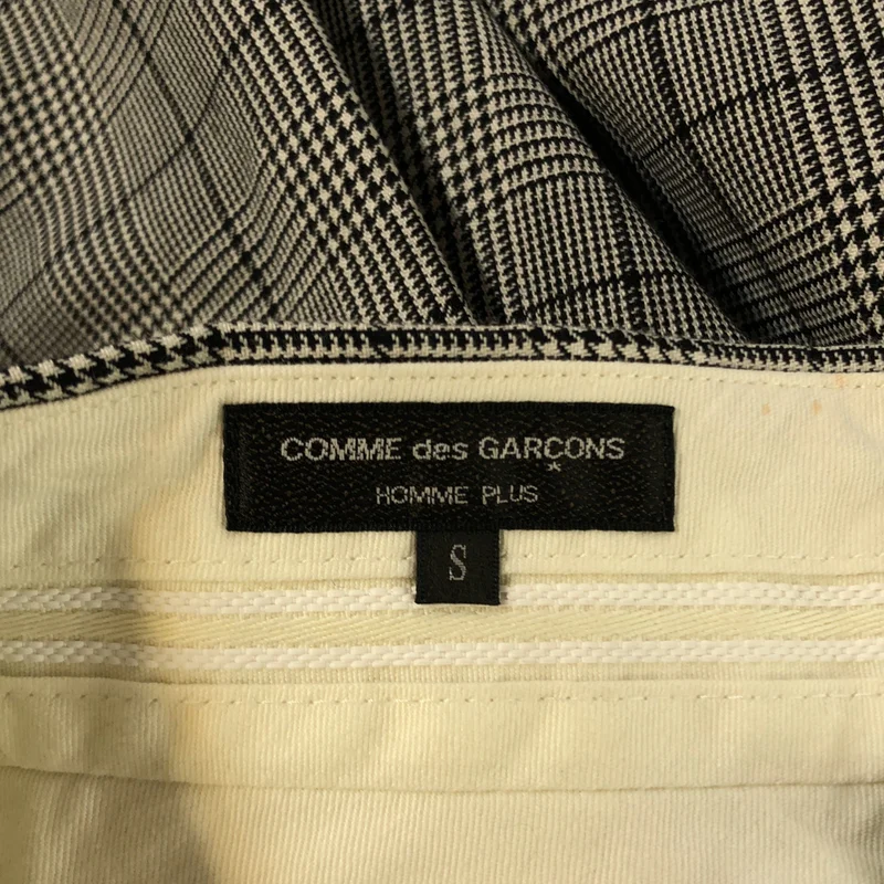 COMME des GARCONS HOMME PLUS / コムデギャルソンオムプリュス | 2021AW | ウール チェック 2タック ワイドテーパードパンツ | S | メンズ