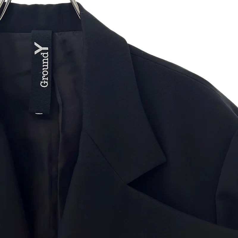 Ground Y / グラウンドワイ | GABARDINE ASYMMETRIC JACKET ジャケット GA-J01-101 | 1 | メンズ