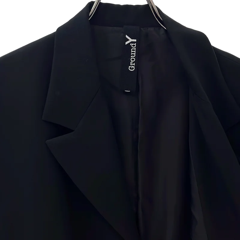 Ground Y / グラウンドワイ | GABARDINE ASYMMETRIC JACKET ジャケット GA-J01-101 | 1 | メンズ
