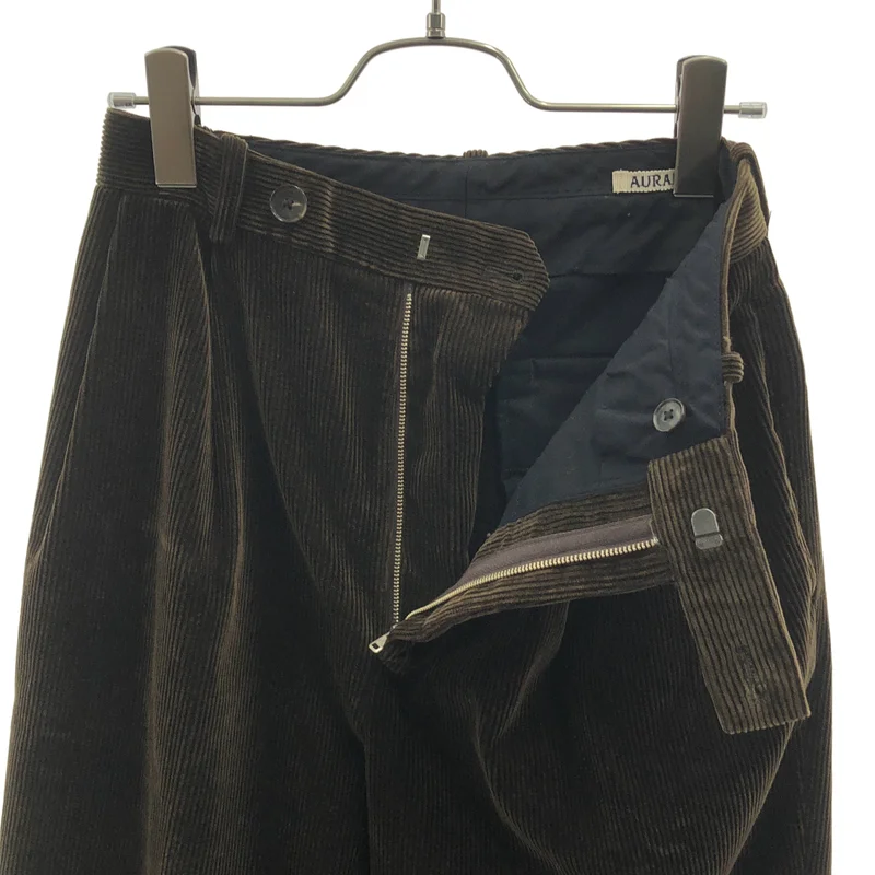 AURALEE / オーラリー | WASHED SHANKAR WIDE CORDUROY SLACKS コーデュロイパンツ | 0 | レディース