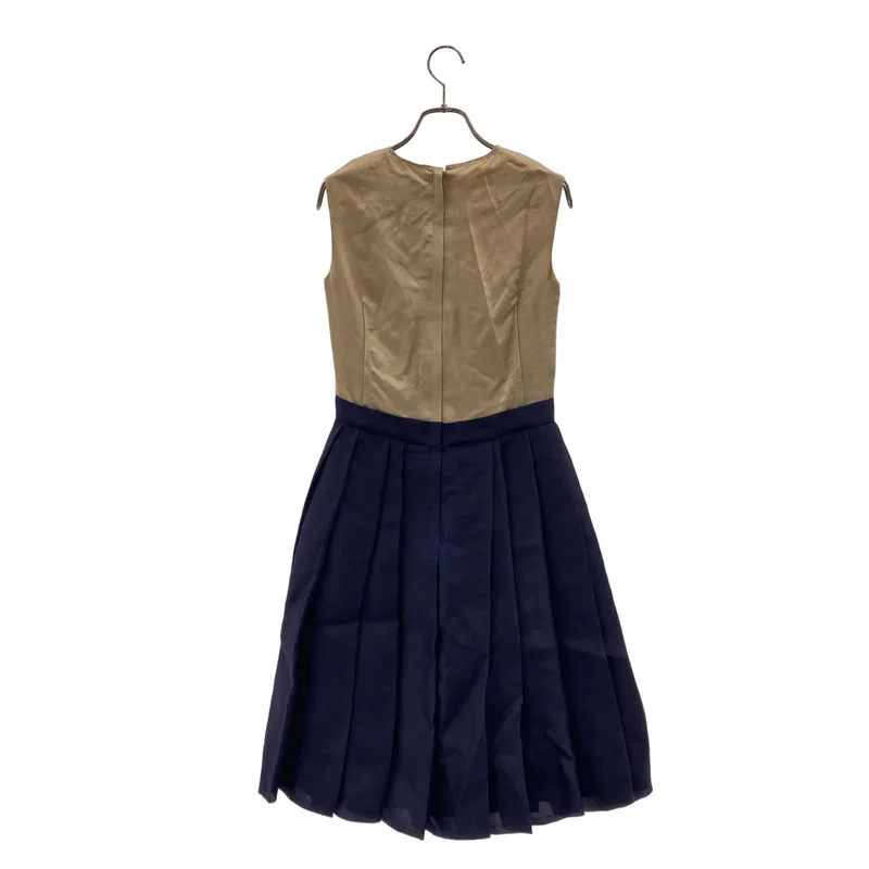 LANVIN / ランバン | バイカラー ノースリーブ ドレス ワンピース | 34 | レディース