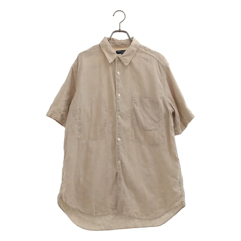 COMME des GARCONS HOMME / コムデギャルソンオム | 2006SS | リネン 製品洗い インナーWポケット 半袖シャツ | L | メンズ