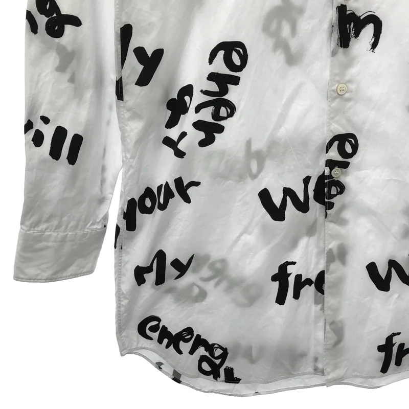 COMME des GARCONS HOMME PLUS / コムデギャルソンオムプリュス | メッセージプリントロングシャツ_長袖 | M | メンズ
