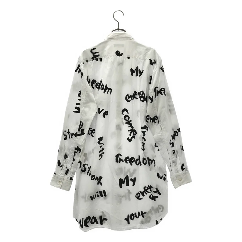 COMME des GARCONS HOMME PLUS / コムデギャルソンオムプリュス | メッセージプリントロングシャツ_長袖 | M | メンズ
