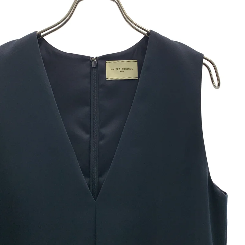 UNITED ARROWS / ユナイテッドアローズ | サテン Vネック ジャンパースカート ワンピース | 38 | レディース