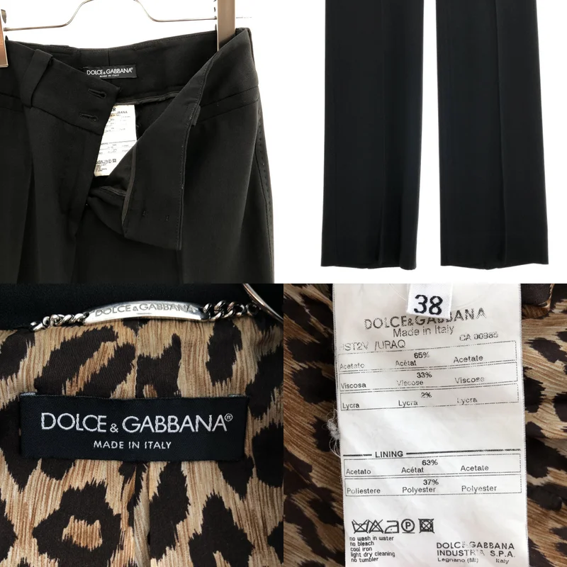 DOLCE＆GABBANA / ドルチェ＆ガッバーナ | セットアップ / レオパード裏地 ジャケット パンツ | 38 | レディース