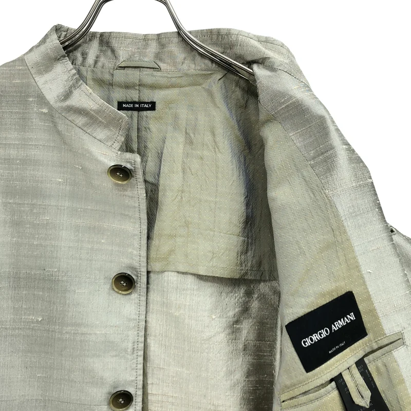 GIORGIO ARMANI / ジョルジオアルマーニ | シルクネップ マオカラージャケット CSG34W CS538 | 54 | メンズ