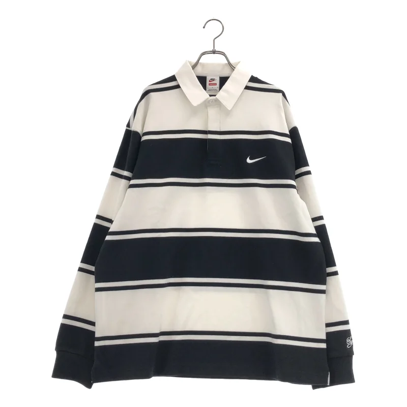 SUPREME / シュプリーム | ×NIKE / Stripe Rugby Shirt ラガーシャツ | L | メンズ