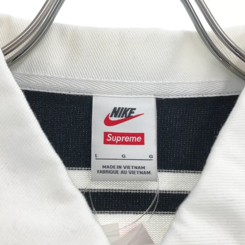 SUPREME / シュプリーム | ×NIKE / Stripe Rugby Shirt ラガーシャツ | L | メンズ