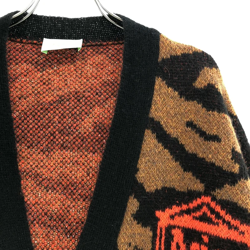 ARIES / アリーズ | 2022SS | Kurt Knit Cardigan / モヘヤ混 タイガー ロゴ ニットカーディガン | S | メンズ