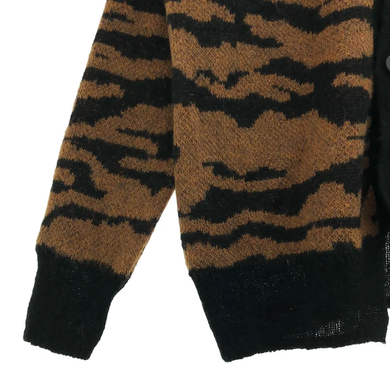 ARIES / アリーズ | 2022SS | Kurt Knit Cardigan / モヘヤ混 タイガー ロゴ ニットカーディガン | S | メンズ