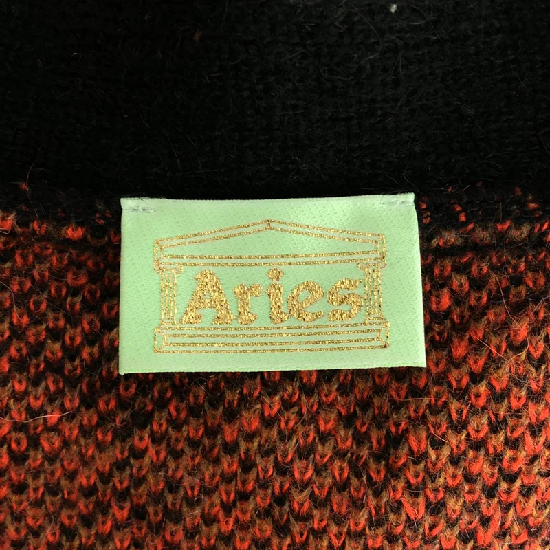 ARIES / アリーズ | 2022SS | Kurt Knit Cardigan / モヘヤ混 タイガー ロゴ ニットカーディガン | S | メンズ