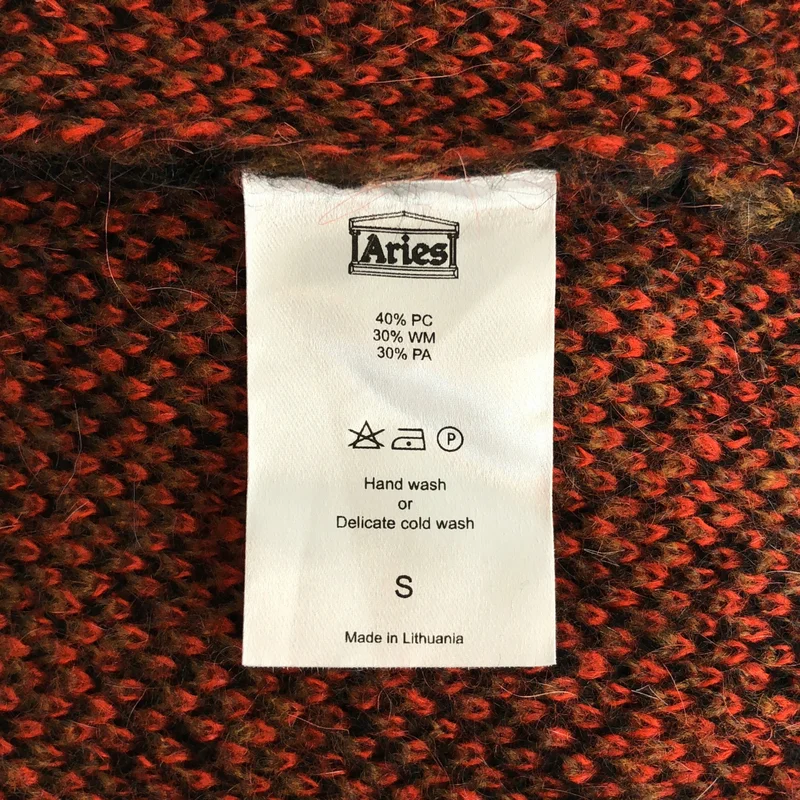 ARIES / アリーズ | 2022SS | Kurt Knit Cardigan / モヘヤ混 タイガー ロゴ ニットカーディガン | S | メンズ