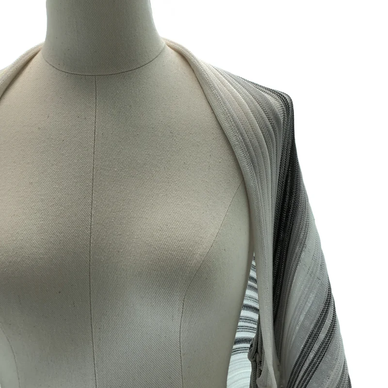 ISSEY MIYAKE / イッセイミヤケ | 2014SS | ボーダー 変形 ボレロ ニットカーディガン | 2 | レディース