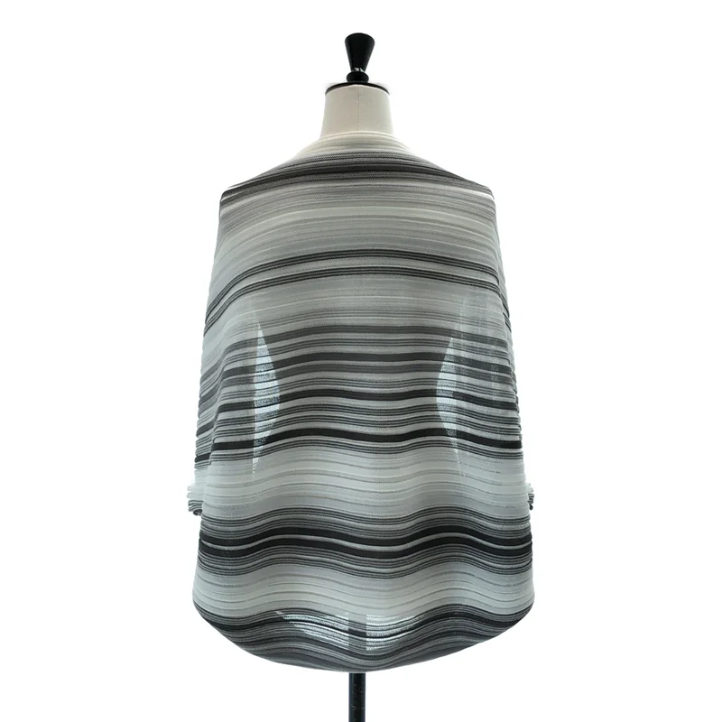 ISSEY MIYAKE / イッセイミヤケ | 2014SS | ボーダー 変形 ボレロ ニットカーディガン | 2 | レディース