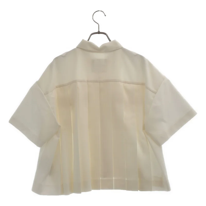 sacai / サカイ | 2025SS | バックプリーツ オープンカラーシャツ | 2 | レディース
