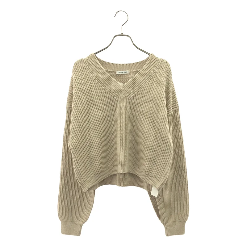 EVERYDAY I LIKE. / エヴリディアイライク | 2023SS | Deuxieme Classe / Design Sleeve Cropped / コットン ニット セーター | F | レディース