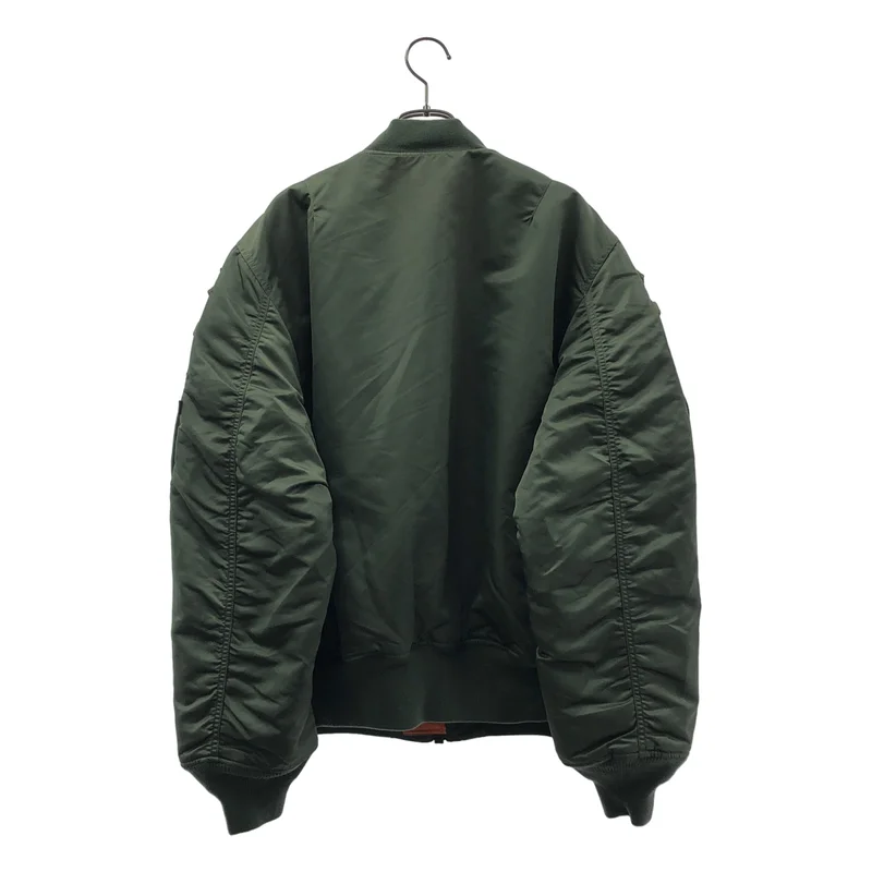 ALPHA INDUSTRIES / アルファインダストリーズ | MA-1 TIGHT FULL-PTACHED JACKET / ワッペン ミリタリー フライト ボンバージャケット ブルゾン | L | メンズ