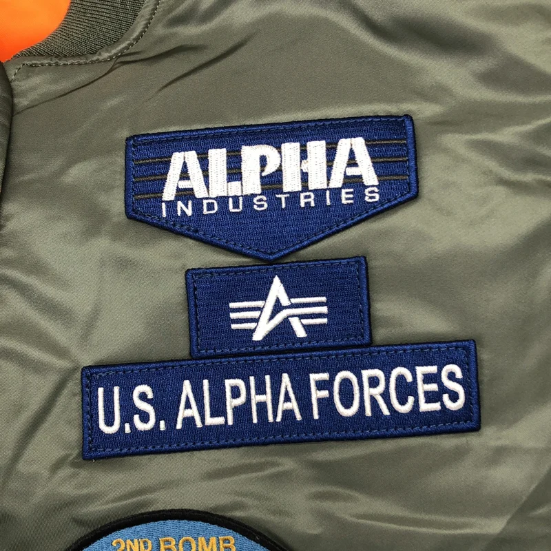 ALPHA INDUSTRIES / アルファインダストリーズ | MA-1 TIGHT FULL-PTACHED JACKET / ワッペン ミリタリー フライト ボンバージャケット ブルゾン | L | メンズ
