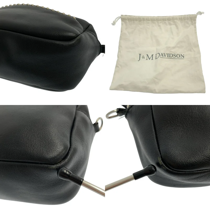 J&M DAVIDSON / ジェイアンドエムデヴィッドソン | レザー スタッズ ロゴ ポシェット ショルダーバッグ |