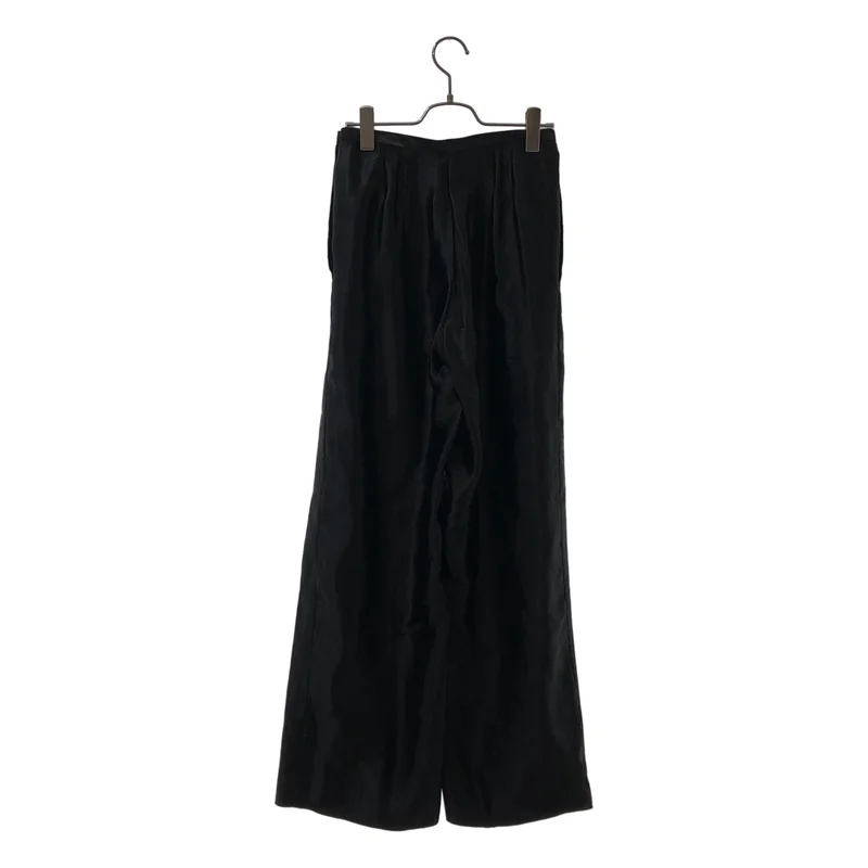 DRIES VAN NOTEN / ドリスヴァンノッテン | リネン キュプラ ギャザー サテンワイドパンツ | 34 | レディース