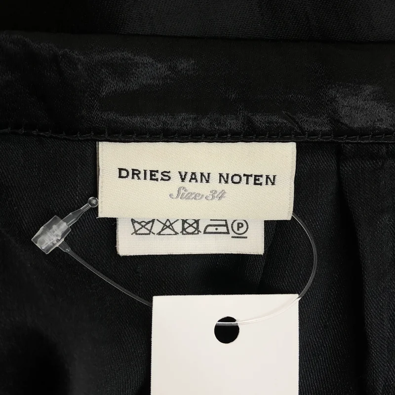 DRIES VAN NOTEN / ドリスヴァンノッテン | リネン キュプラ ギャザー サテンワイドパンツ | 34 | レディース