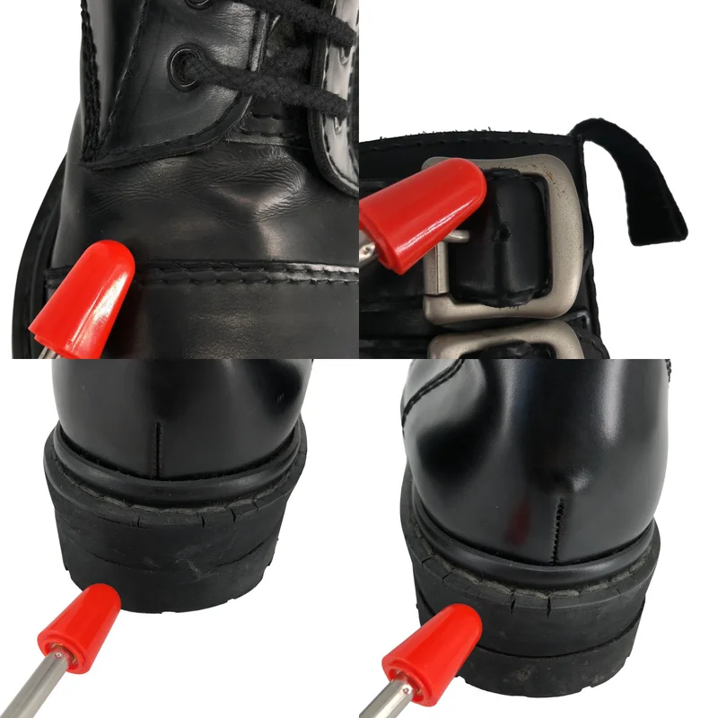 JUNYA WATANABE COMME des GARCONS / ジュンヤワタナベ | レザー ダブルバックル コンバットブーツ | S | レディース