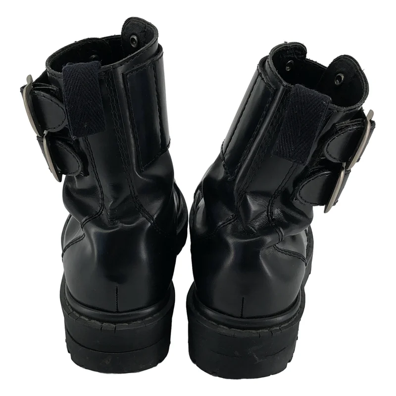 JUNYA WATANABE COMME des GARCONS / ジュンヤワタナベ | レザー ダブルバックル コンバットブーツ | S | レディース