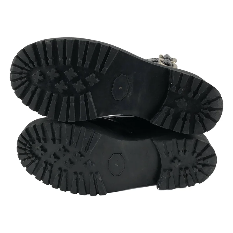 JUNYA WATANABE COMME des GARCONS / ジュンヤワタナベ | レザー ダブルバックル コンバットブーツ | S | レディース
