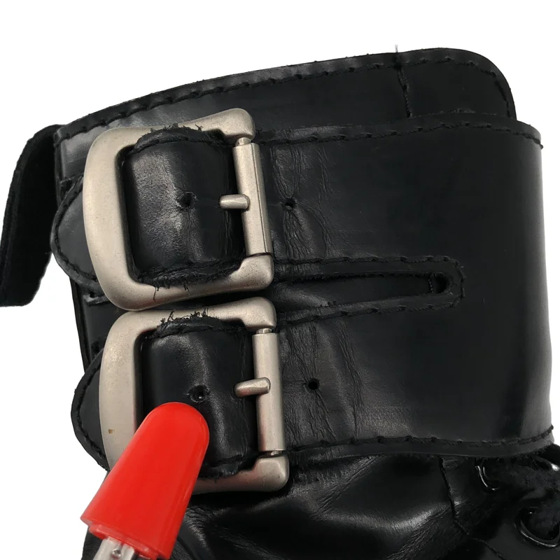 JUNYA WATANABE COMME des GARCONS / ジュンヤワタナベ | レザー ダブルバックル コンバットブーツ | S | レディース