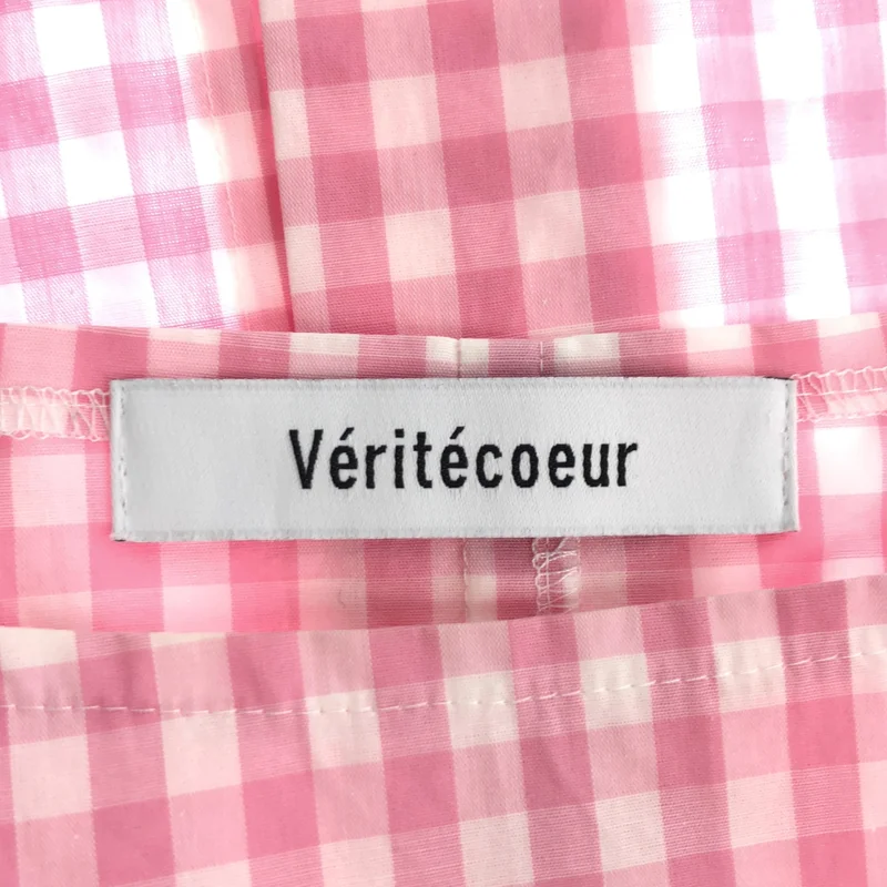 veritecoeur / ヴェリテクール | 2022SS | コットン チェック ハーフスリーブ プルオーバートップス |