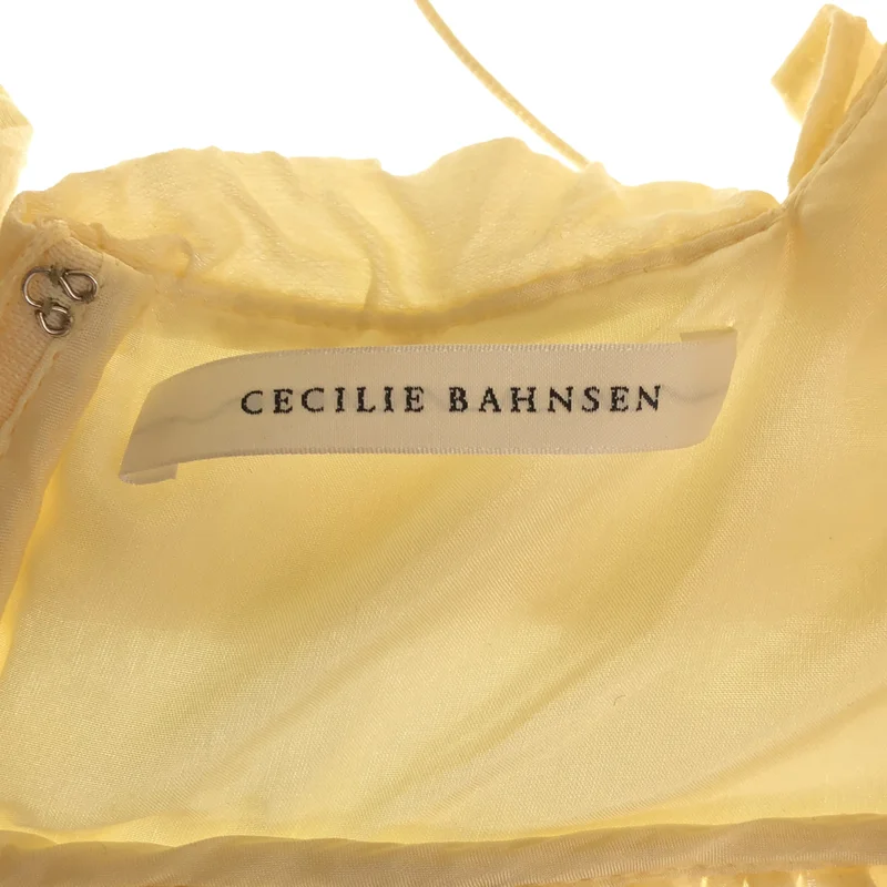 Cecilie Bahnsen / セシリーバンセン | ORIANA TOP ウール シワ加工 パフスリーブ フリルブラウス | 8 | レディース