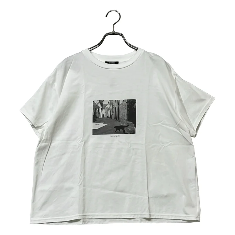 aLORS / アロー | est toujours magnifique / キャット フォトプリント Tシャツ カットソー |