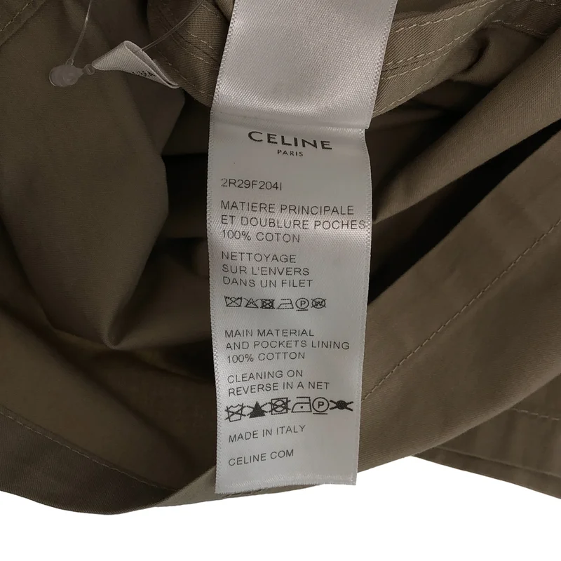 CELINE / セリーヌ | 2022AW | トリオンフ ミリタリー ノーカラーワンピース | 40 | レディース