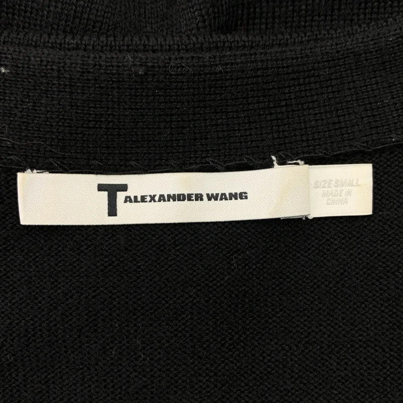 T by Alexander Wang / ティーバイアレキサンダーワン | ウール Vネックカーディガン ドッキング シャツワンピース | S | レディース