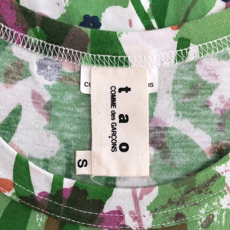 tao COMME des GARCONS / タオコムデギャルソン | 2009SS | 総柄 プリント ノースリーブ カットソー Tシャツ | S | レディース
