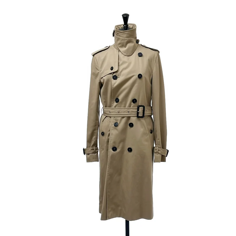 SAINT LAURENT PARIS / サンローランパリ | ベルテッド ロゴボタン トレンチコート / 総柄裏地 / 374896 | 36 | レディース