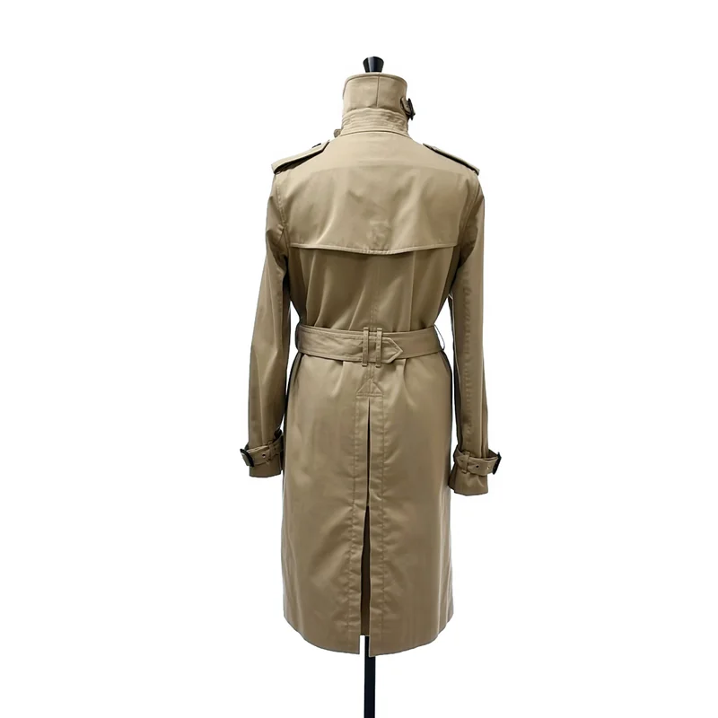 SAINT LAURENT PARIS / サンローランパリ | ベルテッド ロゴボタン トレンチコート / 総柄裏地 / 374896 | 36 | レディース
