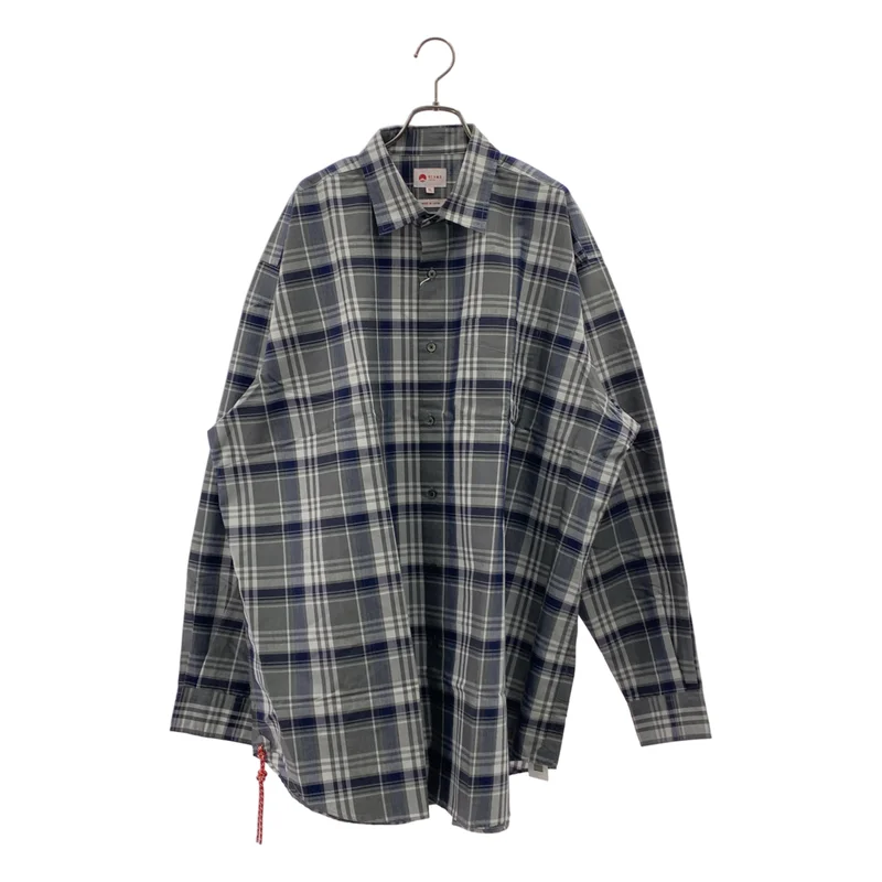 BEAMS / ビームス | ロゴボタン ミニレギュラー チェック ルーズシャツ | XL | メンズ