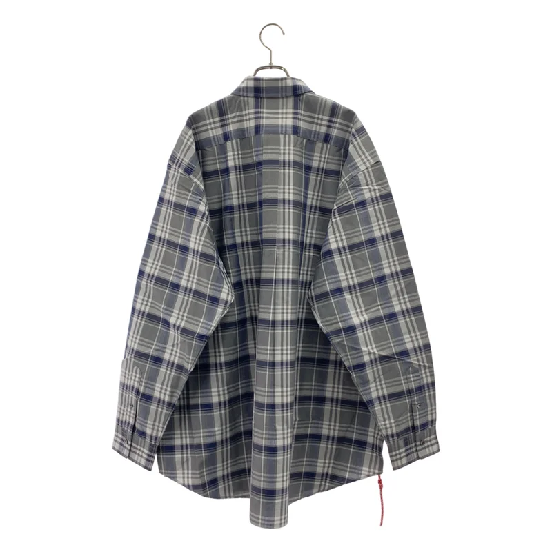 BEAMS / ビームス | ロゴボタン ミニレギュラー チェック ルーズシャツ | XL | メンズ