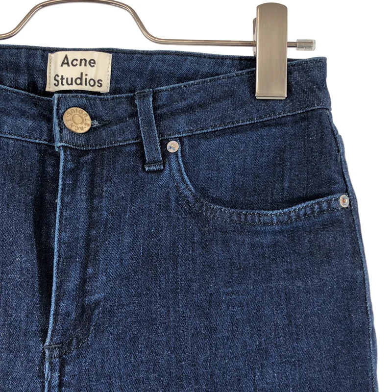 Acne Studios / アクネストゥディオズ | SKIN 5 SOFT RINCE / ロゴボタン デニムパンツ | 27 | レディース