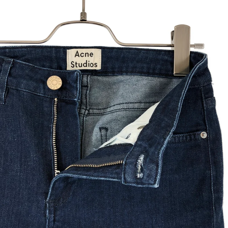 Acne Studios / アクネストゥディオズ | SKIN 5 SOFT RINCE / ロゴボタン デニムパンツ | 27 | レディース