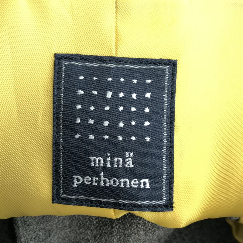 mina perhonen / ミナペルホネン | yuki no hi ウール エンブロイダリー ステンカラーコート | 38 | レディース