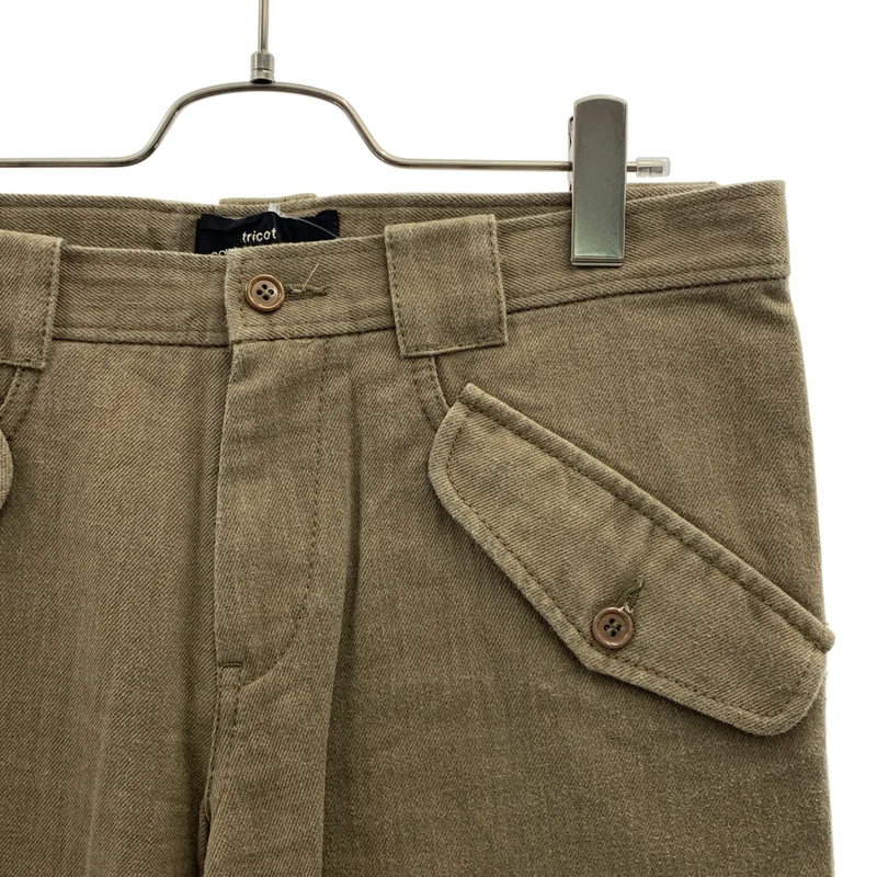 tricot COMME des GARCONS / トリココムデギャルソン | 2006SS | 染め加工 コットン フラップデザイン ブーツカット パンツ | M | レディース