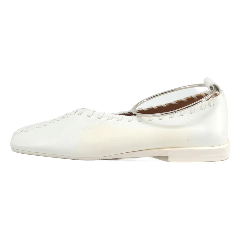 JIL SANDER / ジルサンダー | RING スクエアトゥ バレリーナ シューズ | 37 1/2 | レディース