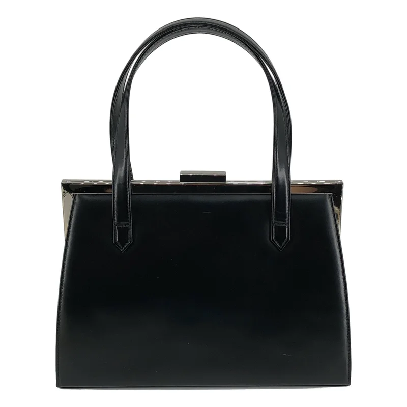 YVES SAINT LAURENT / イヴサンローラン | レザー がま口 ハンドバッグ |