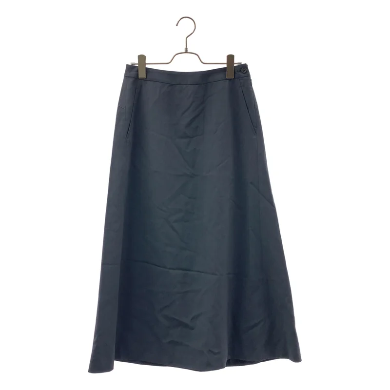 ISSEY MIYAKE / イッセイミヤケ | 2003SS | WHITE LABEL / ウール サイドジップ ロングスカート | 2 | レディース